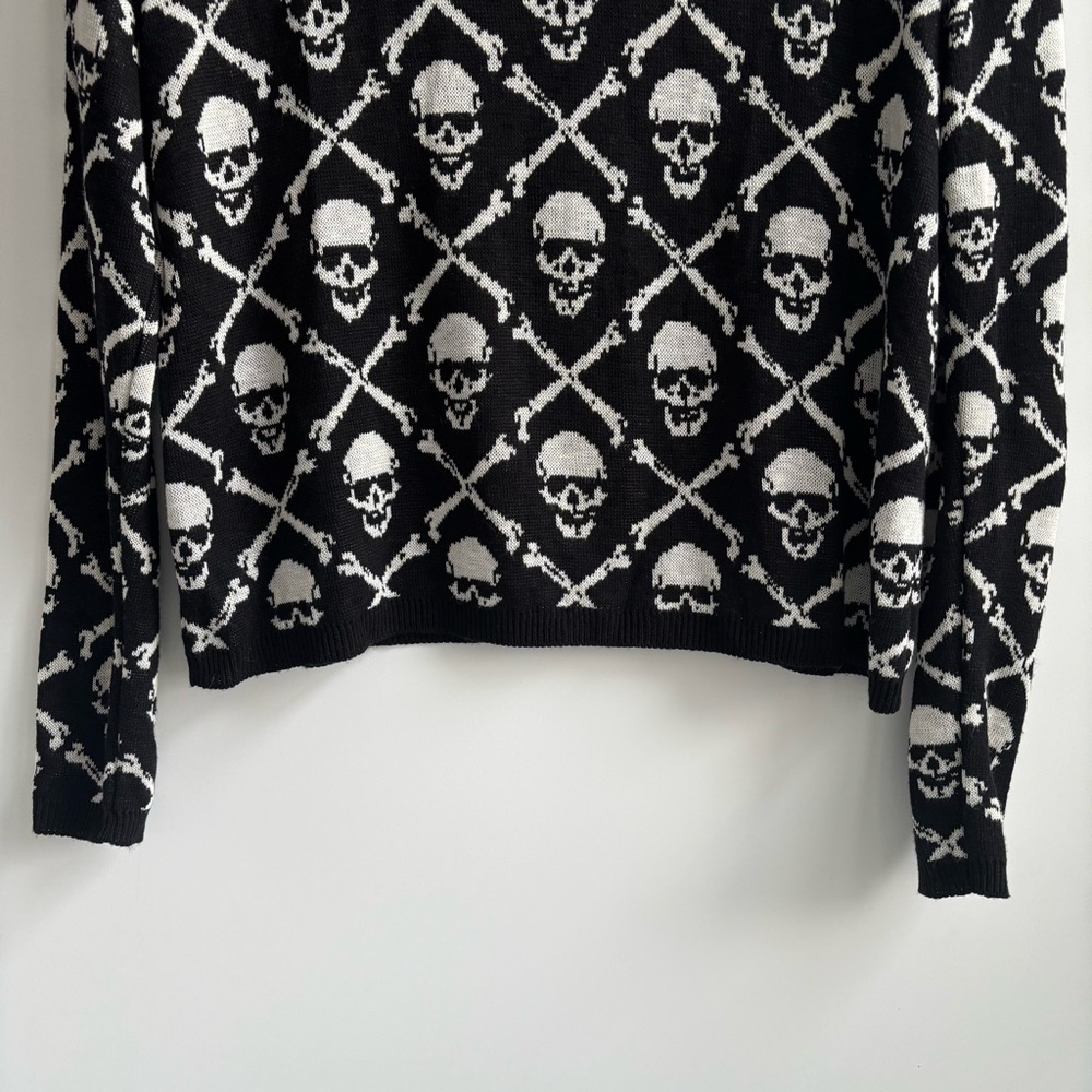 Denim & Supply by Ralph Lauren Knitted Skull And Crossbones Pattern Sweater - Picture 3 of 14